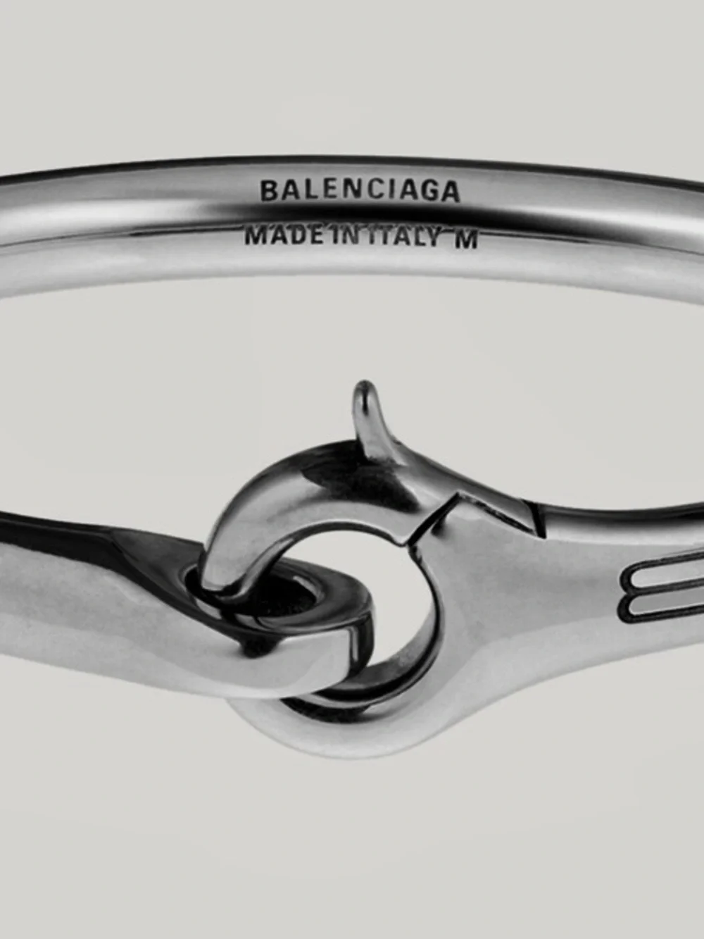 Balenciaga Silver-Link Saint-Germain Bangle Bracelet